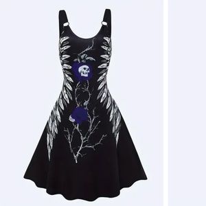 Black Punk Skull Dress